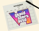 Kalendersida för november 2026 med GTA 6-logotyp (Bildkälla: Rockstar Games med ändringar)