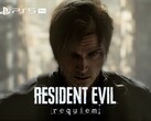 Resident Evil Requiem-banner med Leon och PS5 Pro-logotyp