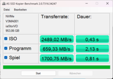 AS SSD kopiering benchmark
