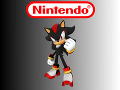 Shadow the Hedgehog under Nintendo-logotypen (Bildkälla: Sega, Nintendo of America med ändringar)
