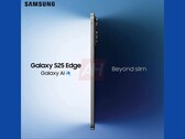 Den läckta bilden på Galaxy S25 Edge visar sidoprofilen på den ultratunna telefonen. (Bildkälla: Android Rubriker)