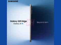 Den läckta bilden på Galaxy S25 Edge visar sidoprofilen på den ultratunna telefonen. (Bildkälla: Android Rubriker)