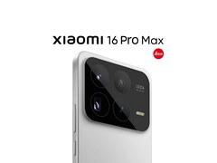 Inofficiell rendering av Xiaomi 16 Pro Max som visar två nya kamerasensorer och Leica-varumärke. (Bildkälla: Ace100xd)