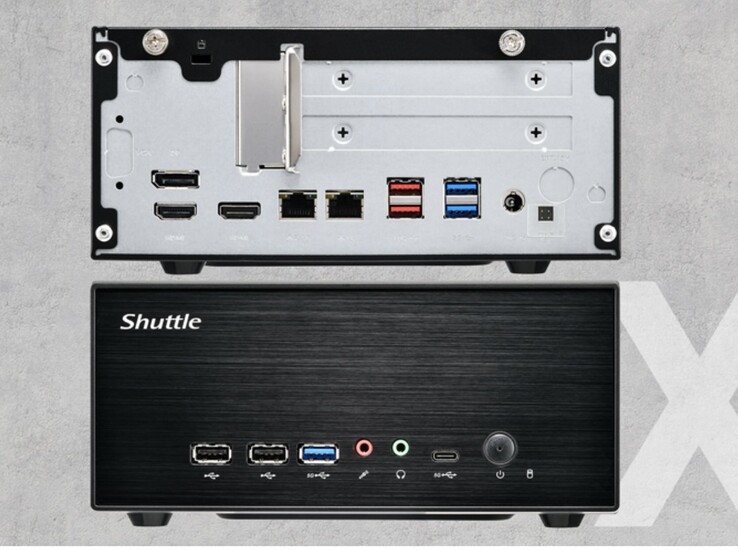 Shuttle XH860G2 minidator har ett stort antal portar, inklusive dubbla Ethernet-portar.