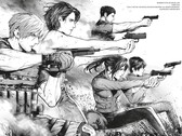 Officiellt illustrativt material från Resident Evil: Death Island Vol. 1.