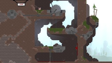 På bilden: En skärmdump från spelet Super Meat Boy.