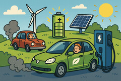 Förbränningsmotorer håller på att bli föråldrade i takt med att ny batteriteknik revolutionerar mobiliteten. (Bildkälla: GPT-image-1)