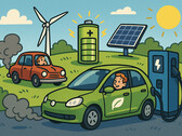 Förbränningsmotorer håller på att bli föråldrade i takt med att ny batteriteknik revolutionerar mobiliteten. (Bildkälla: GPT-image-1)