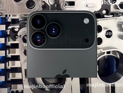 Apple iPhone 17 Pro kommer troligen att ha en Pixel-inspirerad kamerauppsättning. (Bildkälla: @MajinBu, FPT via YouTube)