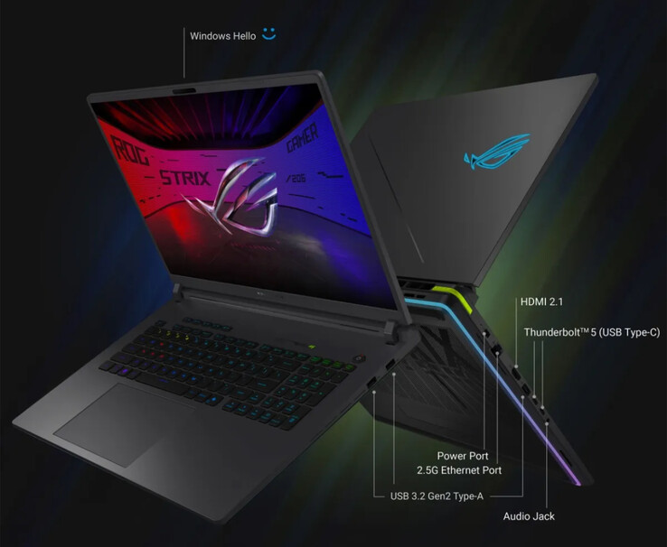 Asus har även utrustat ROG Strix G16 2026 med ett 90 Wh-batteri som stöder 280 W-laddning.