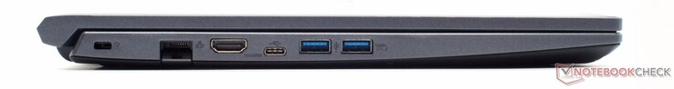 Kensington Lock-fack, Gigabit LAN, HDMI, USB 3.2 Gen 1 Type-C, 2x USB 3.2 Gen 1 Type-A