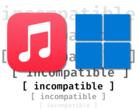 Apple Music och Windows känns verkligen som om de inte är kompatibla - att Apple gjorde ett halvdant jobb med att porta en av sina viktigaste appar till världens mest populära PC OS. (Bildkälla: Apple, Microsoft, Anubhav Sharma - Notebookcheck)