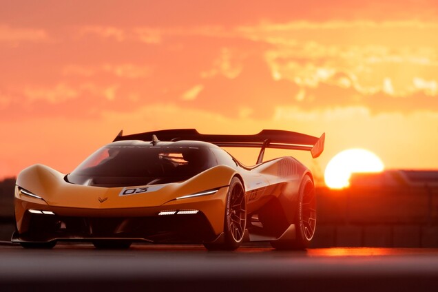 Corvette CX.R Vision Gran Turismo med Corvette Racings ikoniska gul-svarta färg (Bildkälla: GM)