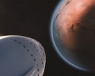 En bild som visar ett rymdskepp på väg mot en planet. (Bildkälla: SpaceX - Pexels)