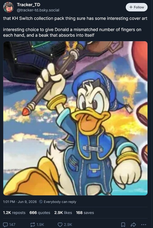 Kalle Anka-illustrationen visas i Kingdom Hearts Collection-konstverket