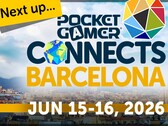 Officiell reklambild för Pocket Gamer Connects Barcelona 2026.