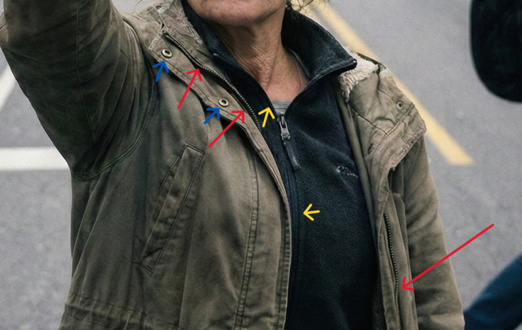 Dragkedjor och knappar passar inte riktigt ihop.