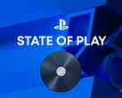 Banner för PlayStation State of Play där en PS5-skiva visas