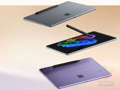 Surface Pro 12&quot; kommer att finnas i färgerna Ocean, Platinum och Violet med matchande tangentbordstillbehör. (Bildkälla: via Roland Quandt &amp;amp; WinFuture)