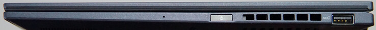 Anslutningar till höger: strömbrytare (med fingeravtryckssensor), USB-A (10 Gbit/s)