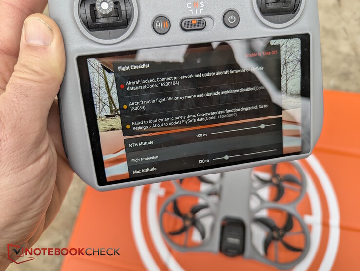 Drönare blockerad, start omöjlig