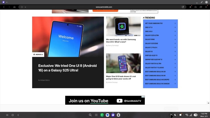 Samsung DeX i One UI 8. (Bildkälla: SamMobile)