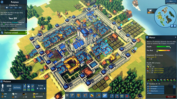 En bild som visar en stad i spelet ”Kingdoms and Castles”.
