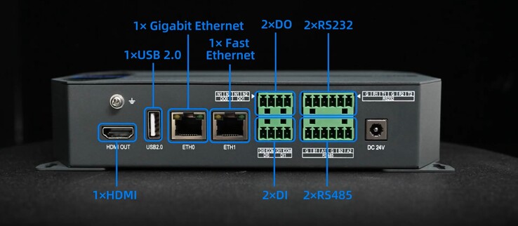 Edge-datorn FCU3101 har två Gigabit Ethernet-portar samt ett antal viktiga COM-portar.