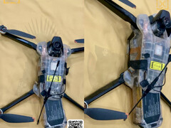 Två närbilder av den första Insta360 Antigravity-drönaren (Bildkälla: via Igor Bogdanov)
