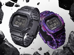 En stiliserad bild av Casio G-Shock GCW-B5000UN-1 och GCW-B5000UN-6.