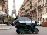 ÆMotion demonstrerade sin innovativa fyrhjuliga mikro-elbil på Paris gator under Vivatech 2025. (Bildkälla: ÆMotion)