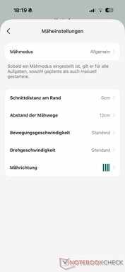Inställningar för gräsklippning