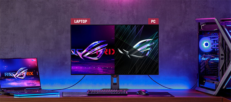 ROG Strix OLED XG32UCWG har en KVM-switch. (Bildkälla: Asus)