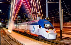 Den nya Acela i trafik i USA. (Bildkälla: Amtrak)