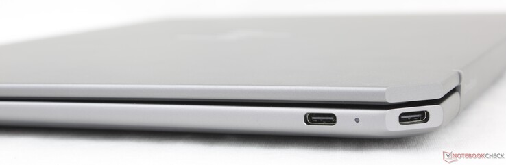 Höger sida: USB-C (40 Gbps) Thunderbolt 4 med DisplayPort 2.1 + Power Delivery