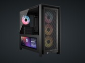 Corsair Frame 4000D mid-tower gaming PC-chassi kommer nu med en LCD-variant, med en 14,5-tums pekskärm. (Bildkälla: Corsair)