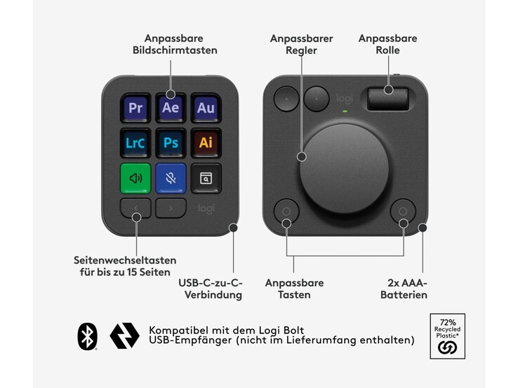 Översikt över Logitech MX Creative Consoles funktioner. (Bildkälla: Logitech)