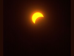 En bild från solförmörkelsen i april 2024