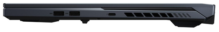 Höger: 2x USB 3.2 Gen 1  (Typ A), Thunderbolt 3 (DP 1.4, Power Delivery 3.0)