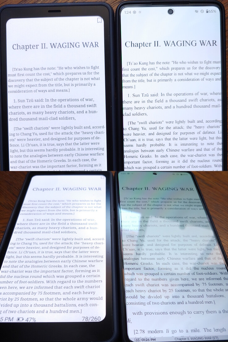 Kaleido 3 jämfört med OLED. Skuggat fönster.