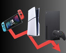 Konsolförsäljningen i mars 2025 minskar (Bildkälla: Nintendo of America, Microsoft Xbox Gaming, Sony PlayStation med redigeringar)