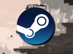 En bild som visar spelet The End is Nigh och Steam-logotypen.