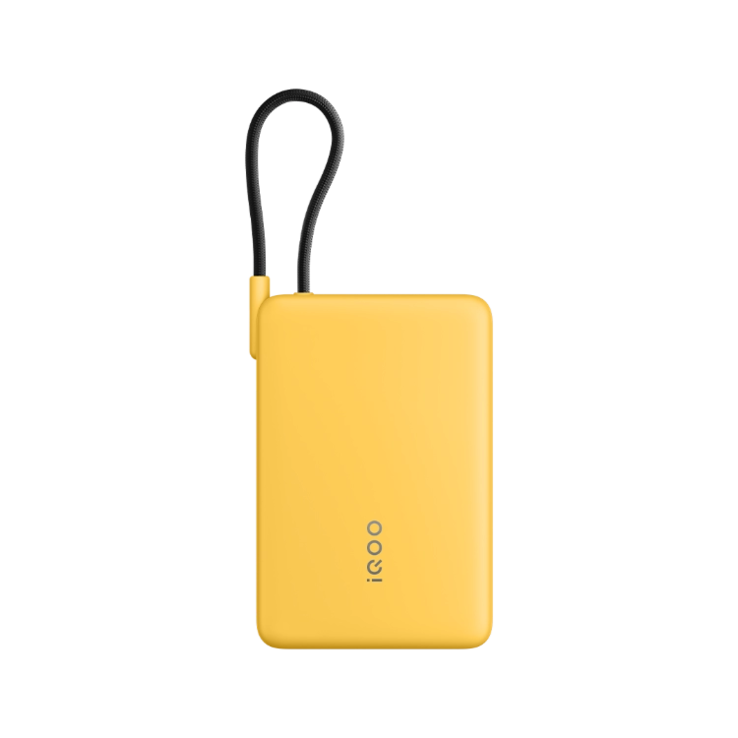 IQOO 33W Power Bank med inbyggd kabel 10000mAh. (Bildkälla: vivo)