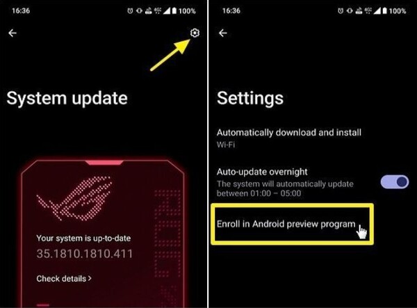 Så här registrerar du dig för Android 16 Beta Program på ROG Phone 9-serien. (Bildkälla: ROG Forums)