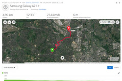 GPS-test: Samsung Galaxy A71 - Översikt