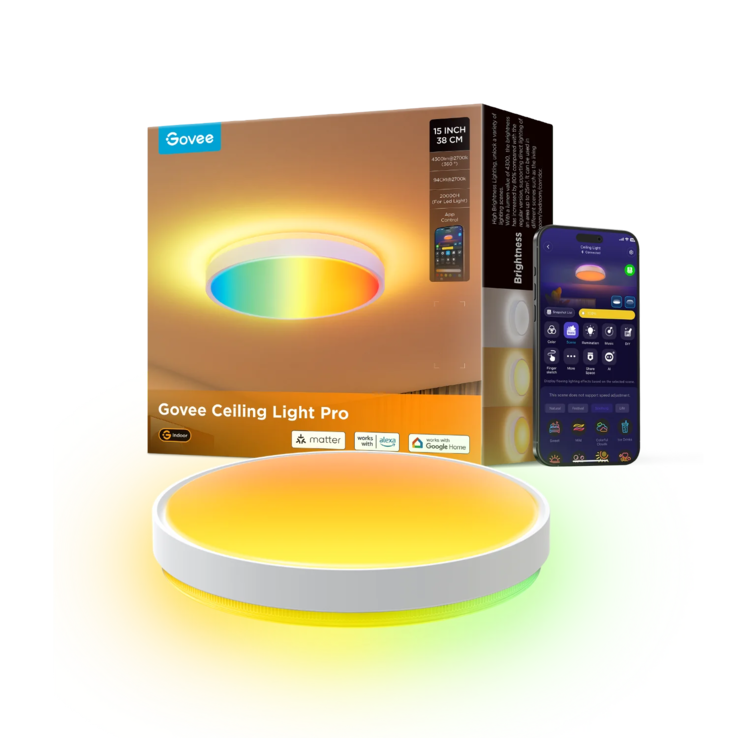 Govee Smart taklampa Pro. (Bildkälla: Govee)