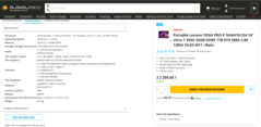 Lenovo Yoga Pro 9 RTX 5060 - specifikationer och detaljer. (Bildkälla: Globaldata)