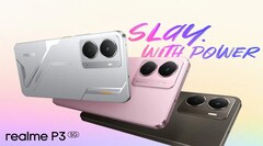 Realme P3 5G finns i Space Silver, Comet Grey och Nebula Pink färgställningar (Bildkälla: Realme)