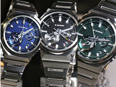 Från vänster till höger (på bilden): klockorna Casio G-Shock GST-B1000D-2A, GST-B1000D-1A och GST-B1000D-3A. (Bildkälla: @geesgshock på Instagram - redigerad)