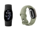 Fitbit Edge i Obsidian och Olive.